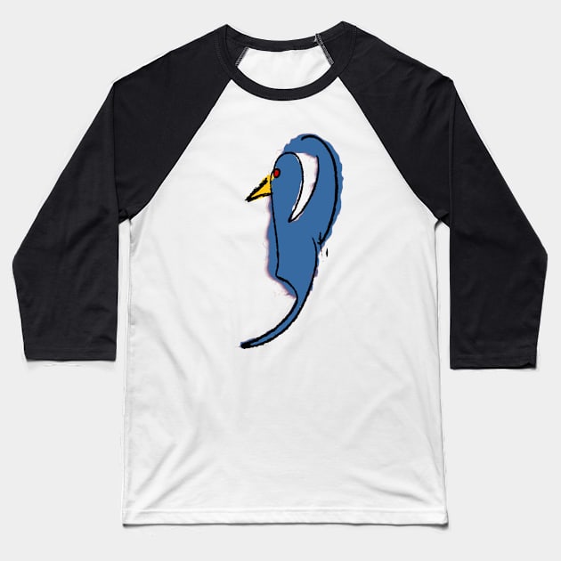 Bird blue, small Baseball T-Shirt by NYWA-ART-PROJECT